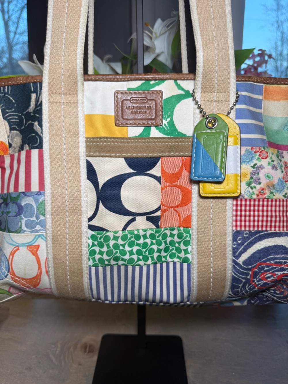 Coach Hamptons Weekend Patchwork Tote Bag vintage
